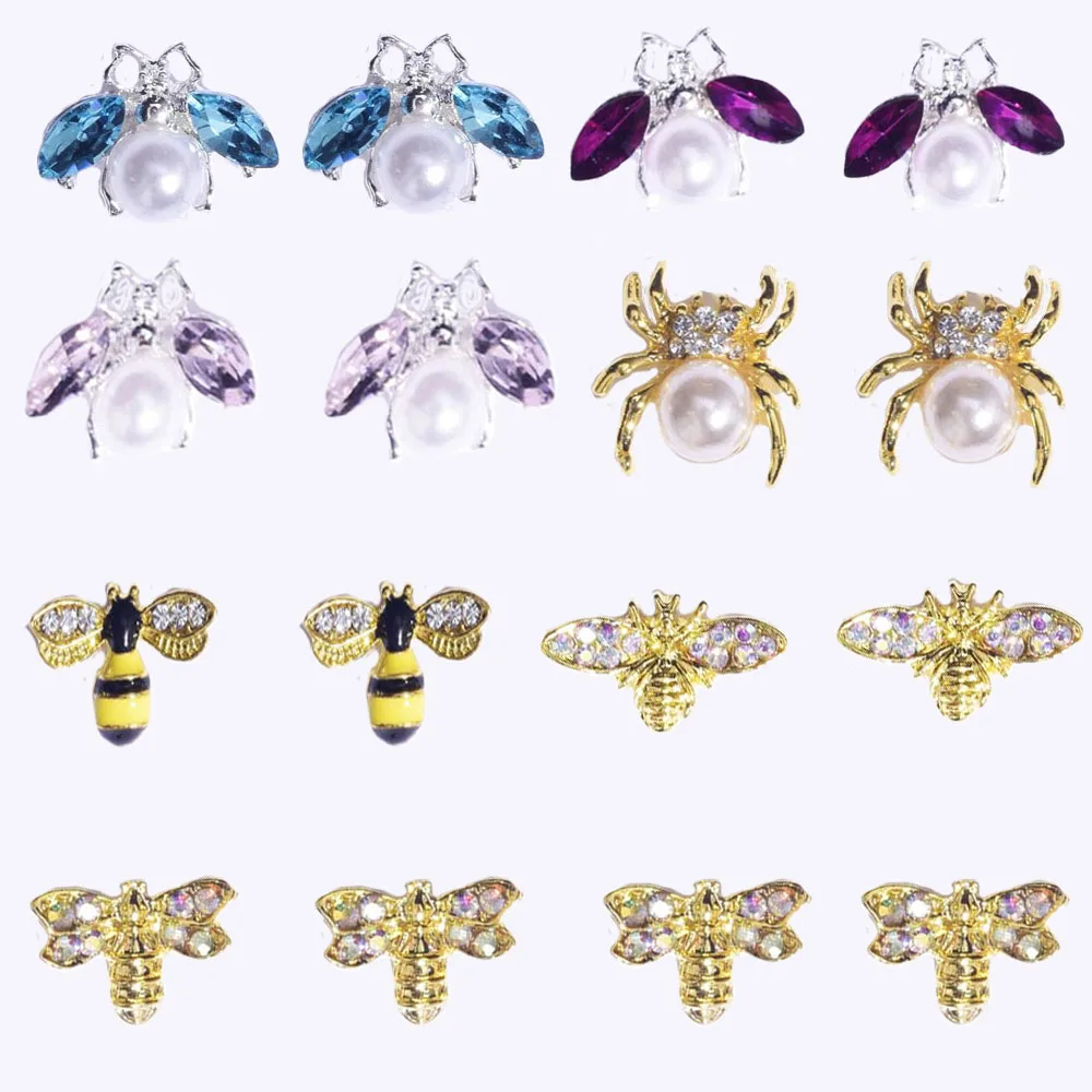 10pcs Gold Spider Bee Charm 7type Real Gold Plated Brass Bee Rhinestone Nail Design Gold Jewelry Metal Nail Art Ornament 12x12mm
10pcs Gold Spider Bee Charm 7type Real Gold Plated Brass Bee Rhinestone Nail Design Gold Jewelry Metal Nail Art Ornament 12x12mm