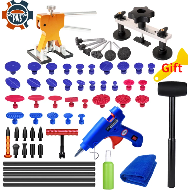 PWS-Car Paintless Dent Repair Kits Car Dent Puller with Bridge Dent Puller Kit for Automobile Auto Body Motorcycle Refrigerator
PWS-Car Paintless Dent Repair Kits Car Dent Puller with Bridge Dent Puller Kit for Automobile Auto Body Motorcycle Refrigerator