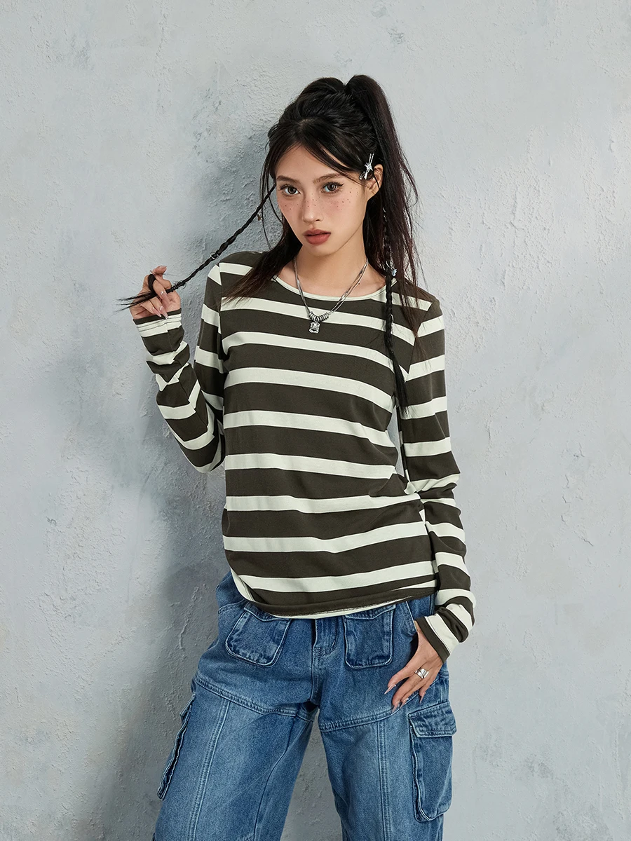 Y2K Striped Long Sleeve Slim Tops Color Block Square Collar Tee Aesthetic Autumn Winter 90s Shirts Streetwear
Y2K Striped Long Sleeve Slim Tops Color Block Square Collar Tee Aesthetic Autumn Winter 90s Shirts Streetwear