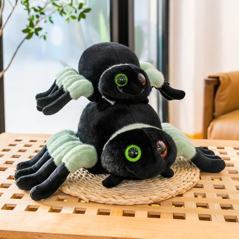 

Kawaii Black Spider Short Plush Animal Stuffed Doll Creative Sofa Office Decor Plushie Boyfriend Girlfriend Gift