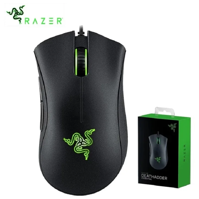 

Razer DeathAdder Essential Black Wired Gaming Mouse Mice 6400DPI Optical Sensor 5 Independently Buttons For Laptop PC Gamer