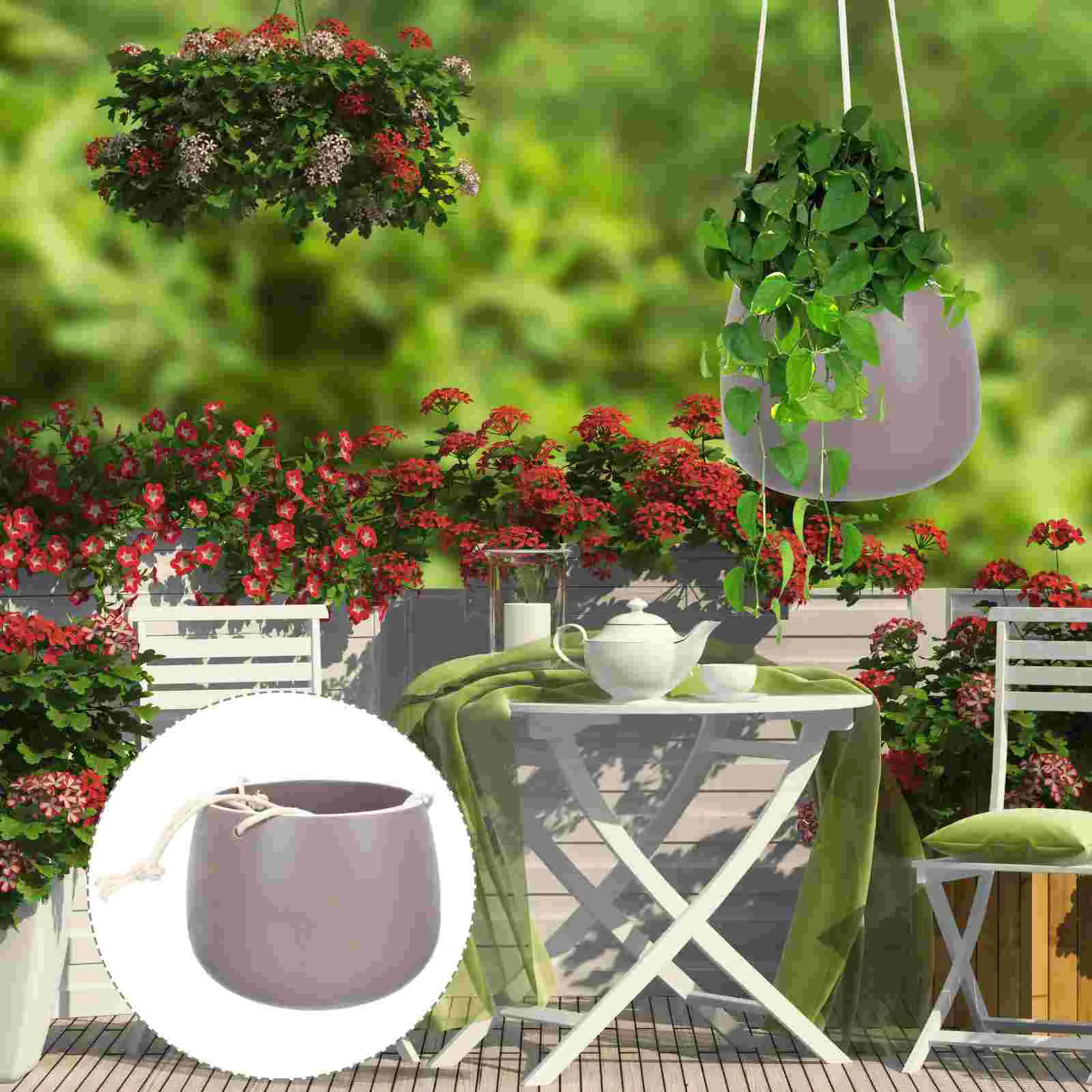 Hanging Flowerpot Ceramic Hanging Planter Garden Plant Pot Plant Holder Hanging Planter Outdoor for Decoration Plant Flower
Hanging Flowerpot Ceramic Hanging Planter Garden Plant Pot Plant Holder Hanging Planter Outdoor for Decoration Plant Flower