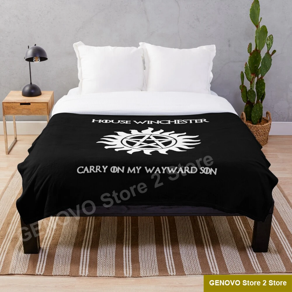 

Supernatural House Winchester Final Season Throw Blanket Fleeceon Bed/Crib/Couch Adult Baby Girls Boys Kids Gift
