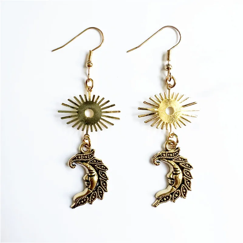New Hot Sale Golden Sun Moon Earrings Asymmetric Earrings Celestial Earrings Hand Earrings Bohemian Earrings Celestial
New Hot Sale Golden Sun Moon Earrings Asymmetric Earrings Celestial Earrings Hand Earrings Bohemian Earrings Celestial