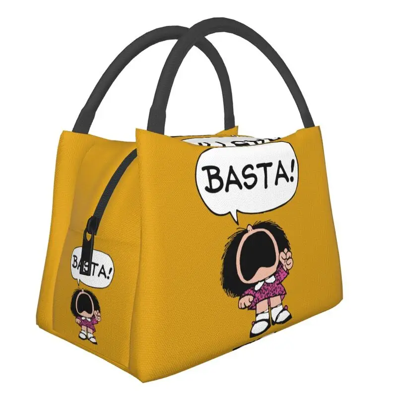 Custom Mafalda Basta Lunch Bag Men Women Cooler Thermal Insulated Lunch Boxes for Work Pinic or Travel Fruit Fresh Storage Bag
Custom Mafalda Basta Lunch Bag Men Women Cooler Thermal Insulated Lunch Boxes for Work Pinic or Travel Fruit Fresh Storage Bag