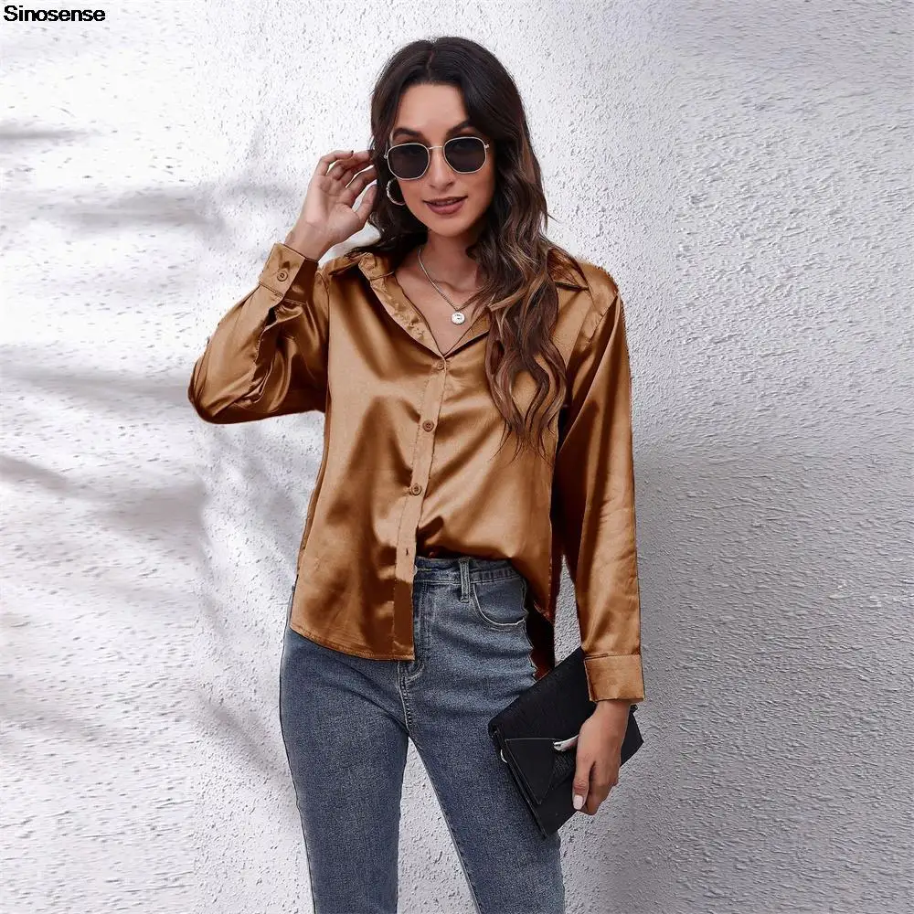 Women Elegant Satin Silk Shirt Solid Long Sleeve Work Office Blouses Female Chic Vintage Casual Loose Buttons Down Shirts Tops
Women Elegant Satin Silk Shirt Solid Long Sleeve Work Office Blouses Female Chic Vintage Casual Loose Buttons Down Shirts Tops