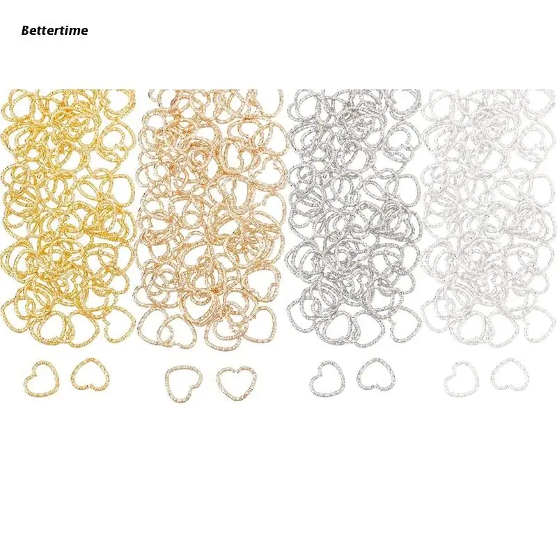 B36D 320 шт. кольца в форме сердца, соединители для браслетов ручной работы, брелок ювелирный
B36D 320 шт. кольца в форме сердца, соединители для браслетов ручной работы, брелок ювелирный