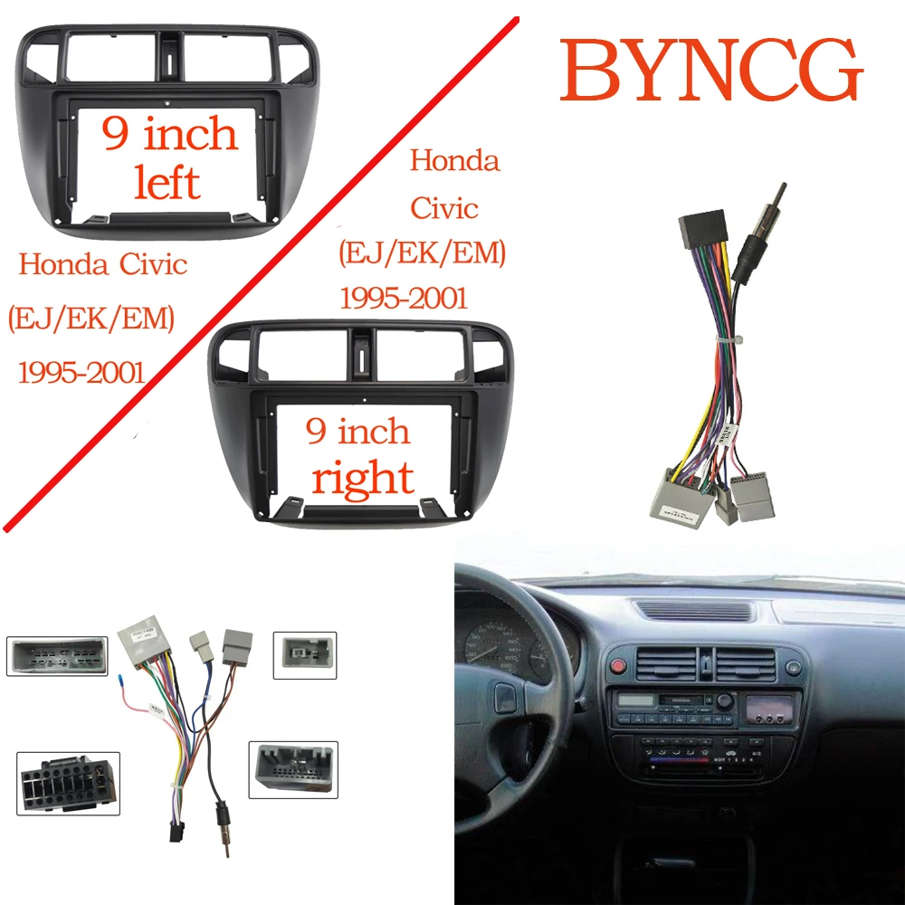 9 inch Car Fascia Radio Panel for Honda Civic (EJ/EK/EM) 1995-2001 Dash Kit Install Adapter Facia Console Bezel Plate Trim Cover
9 inch Car Fascia Radio Panel for Honda Civic (EJ/EK/EM) 1995-2001 Dash Kit Install Adapter Facia Console Bezel Plate Trim Cover