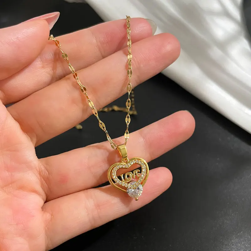 LOVE Heart Pendant Necklace Luxury Crystal Women Necklace Fashion Jewellery Trending Products Wholesale Items For Resale In Bulk
LOVE Heart Pendant Necklace Luxury Crystal Women Necklace Fashion Jewellery Trending Products Wholesale Items For Resale In Bulk