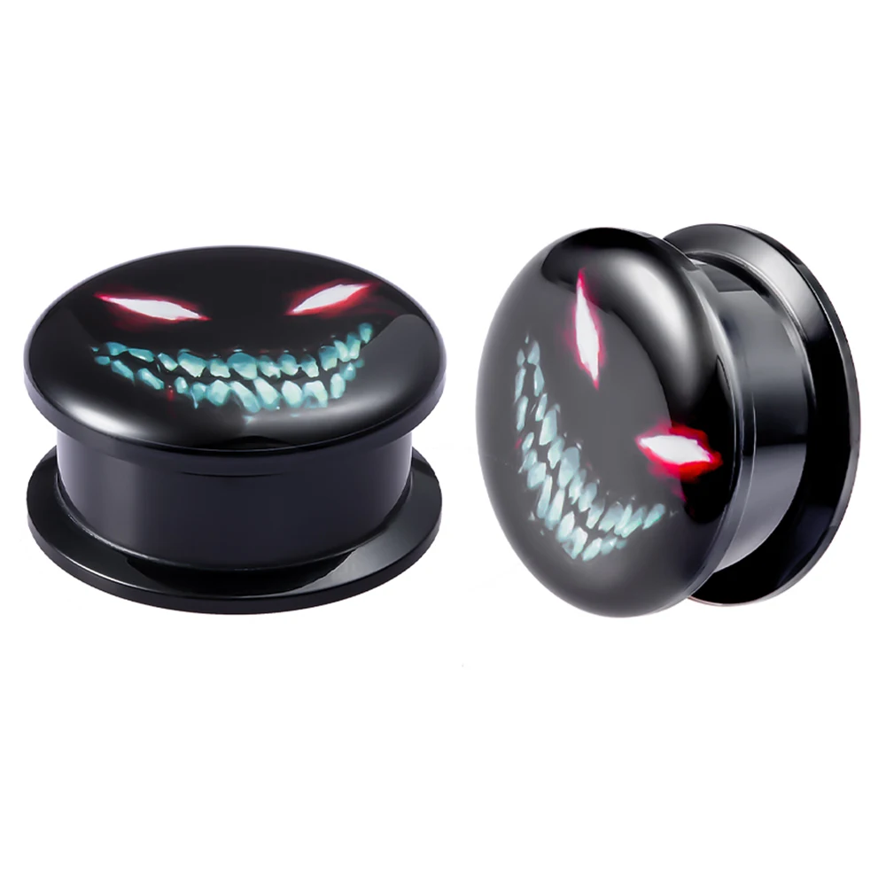 2Pcs Black Smiley Gauges Earrings 8-20mm Acrylic Saddle Screw Ear Gauge Plugs and Tunnels Stretcher Expander Piercings Jewelry
2Pcs Black Smiley Gauges Earrings 8-20mm Acrylic Saddle Screw Ear Gauge Plugs and Tunnels Stretcher Expander Piercings Jewelry
