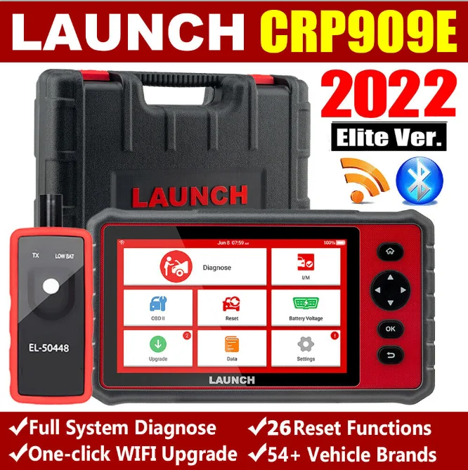 2022 LAUNCH CRP909E OBD2 полная система ABS TPMS сканер DPF автомобильный диагностический инструмент
2022 LAUNCH CRP909E OBD2 полная система ABS TPMS сканер DPF автомобильный диагностический инструмент