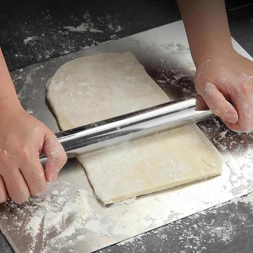 Dough Rolling Pin Reusable Food Grade Not Sticky Polished Stainless Steel Baking Roller Making Kitchen Rolling Pin For Kitchen
Dough Rolling Pin Reusable Food Grade Not Sticky Polished Stainless Steel Baking Roller Making Kitchen Rolling Pin For Kitchen