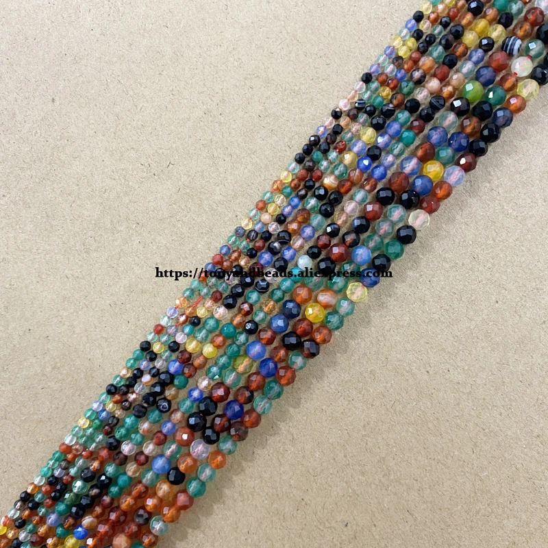 Small Diamond Cuts Faceted Mixed Colors Agate Round Loose Beads 15" 2 3 4MM Pick Size For Jewelry Making DIY
Small Diamond Cuts Faceted Mixed Colors Agate Round Loose Beads 15" 2 3 4MM Pick Size For Jewelry Making DIY