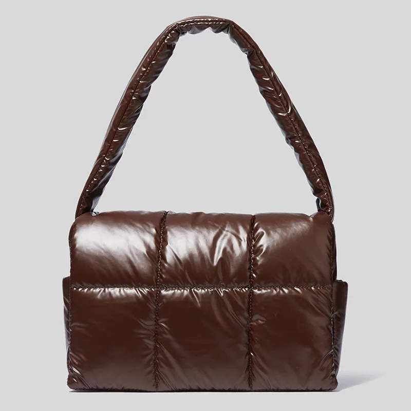 

2023 New Down Filled Air Cushion Shoulder Bag High Quality Checker Stitch Simple Underarm Bag Cross Border Small Women's Bag