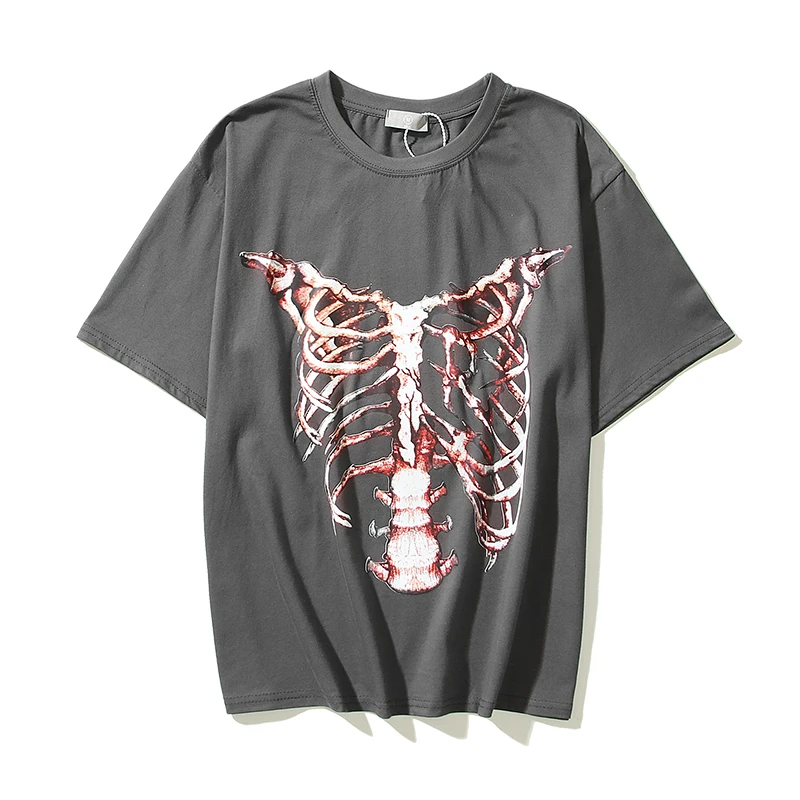 Skeleton Retro Washed Loose Short-sleeved T-shirt Men and Women High Street Casual Oversized Crew Neck Cotton T Shirt
Skeleton Retro Washed Loose Short-sleeved T-shirt Men and Women High Street Casual Oversized Crew Neck Cotton T Shirt