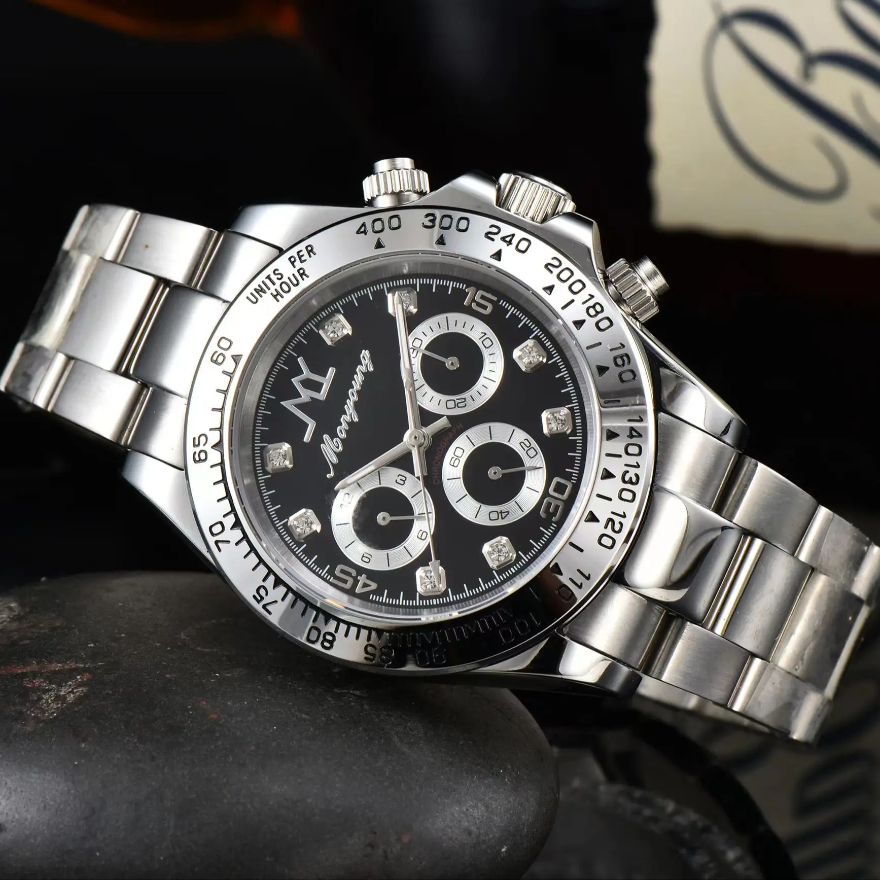 2023 Designer Brand Men's Automatic Mechanical Daytona Full Function 904L Steel 44MM Diameter Diving 300m Three-Eye Chronograph
2023 Designer Brand Men's Automatic Mechanical Daytona Full Function 904L Steel 44MM Diameter Diving 300m Three-Eye Chronograph