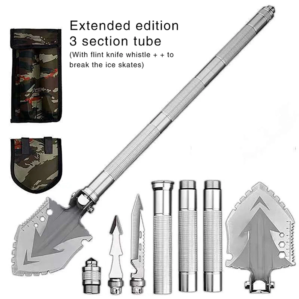 Camping Fold Multifunct Shovel Multi-Function Folding Military Shovel 63cm Outdoor Survival Kit Garden Tools
Camping Fold Multifunct Shovel Multi-Function Folding Military Shovel 63cm Outdoor Survival Kit Garden Tools