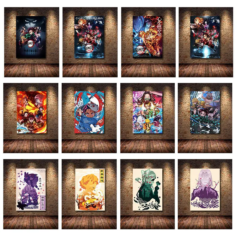 Japanese Demon Slayer Anime Poster and Print Character Canvas Painting Cuadros Wall Art Decoration Bedroom Room Decor Frameles 
Japanese Demon Slayer Anime Poster and Print Character Canvas Painting Cuadros Wall Art Decoration Bedroom Room Decor Frameles