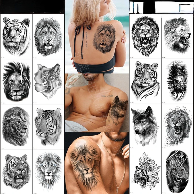 3pcs 2022 New Black and White Animal Tattoo Stickers Wolf Head Lion Tiger Ferocious Animal Temporary Tattoo Stickers Fake Tattoo
3pcs 2022 New Black and White Animal Tattoo Stickers Wolf Head Lion Tiger Ferocious Animal Temporary Tattoo Stickers Fake Tattoo