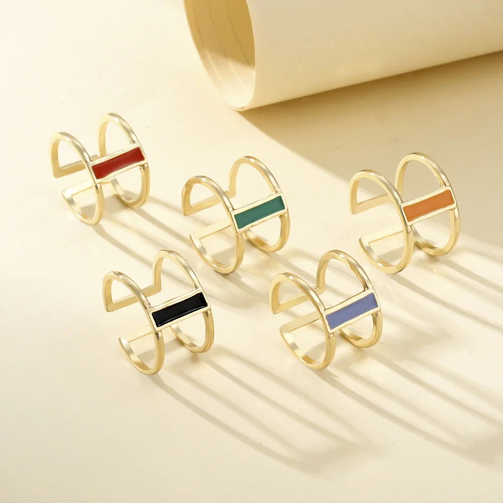 2022 New Trendy Colorful Geometric Glaze Enamel Rings For Women Lady Gold Plated Dripping Oil Open Adjustable Jewelry
2022 New Trendy Colorful Geometric Glaze Enamel Rings For Women Lady Gold Plated Dripping Oil Open Adjustable Jewelry