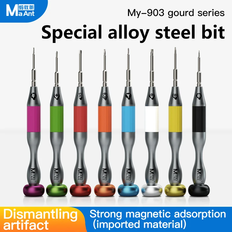 MaAnt My-903 Series Precision Magnetic Screwdriver Apple/Android Phone/Macbook Special Alloy Steel Bit Hard Tip Screwdriver
MaAnt My-903 Series Precision Magnetic Screwdriver Apple/Android Phone/Macbook Special Alloy Steel Bit Hard Tip Screwdriver
