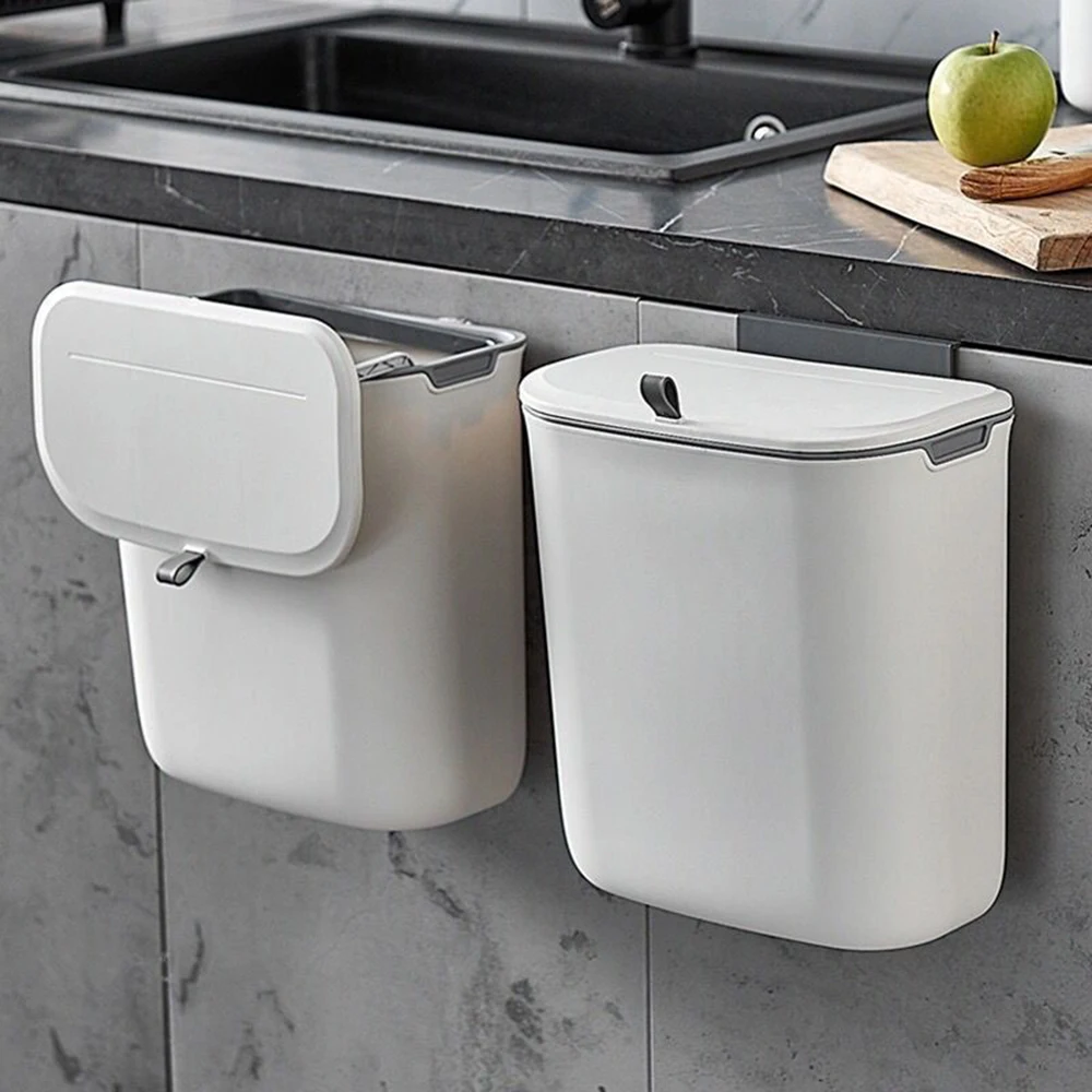 Hanging Trash Bin Kitchen Sliding Cover Trash Can Wall-Mounted Storage Bucket Punch-Free Wall Cabinet Door Household Garbage Bin
Hanging Trash Bin Kitchen Sliding Cover Trash Can Wall-Mounted Storage Bucket Punch-Free Wall Cabinet Door Household Garbage Bin