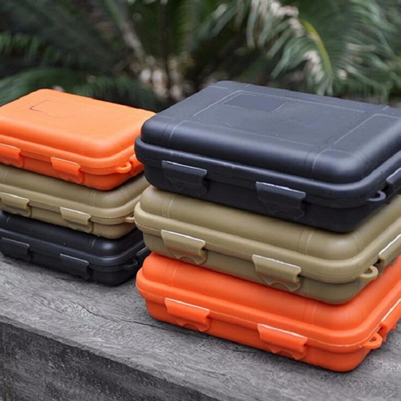 

Outdoor Sealed Box Plastic Shockproof Bins Waterproof Box Travel Storage Kit Survival Case Valuables Electronic Gadget Container