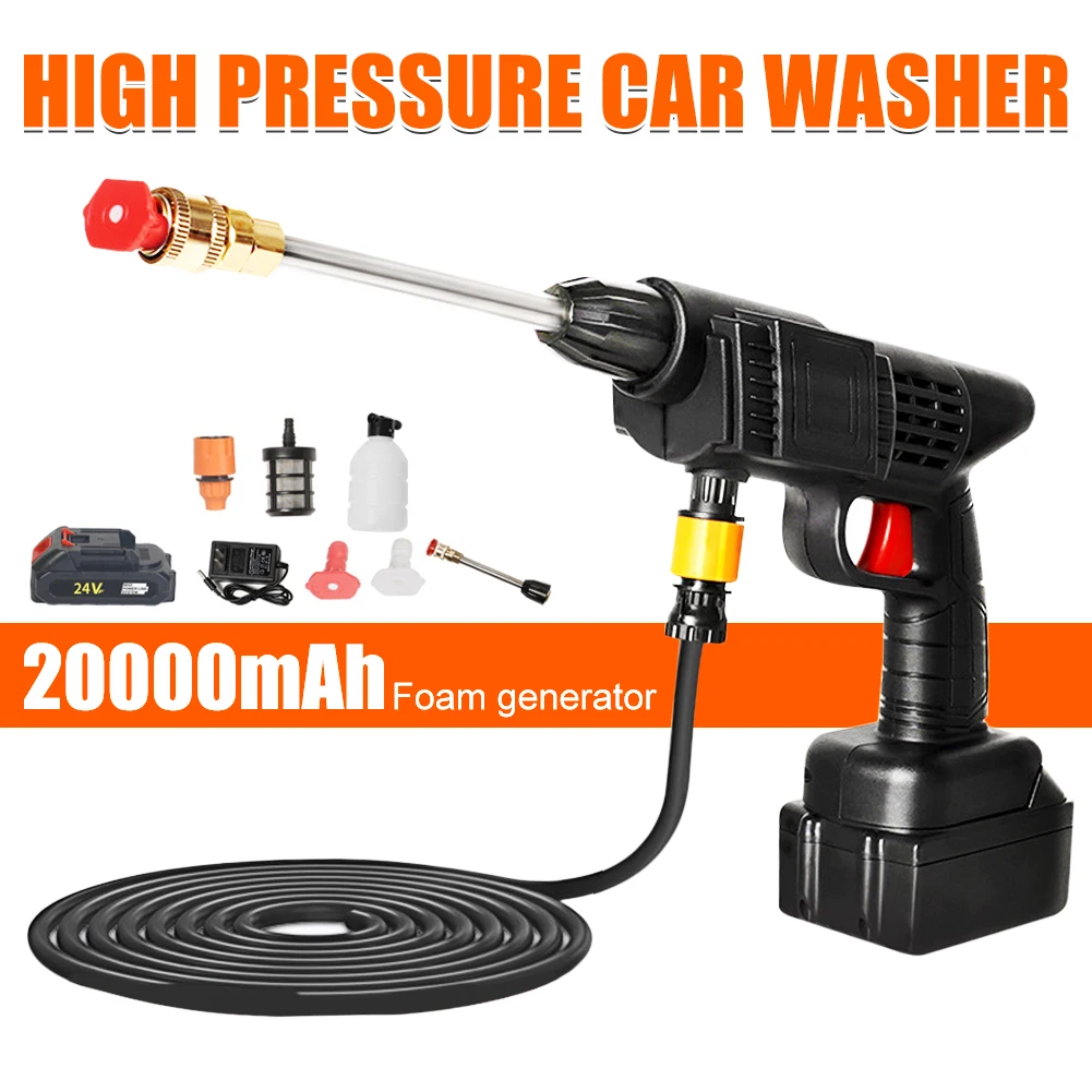 20000mAh Cordless High Pressure Car Washer Spray 30BAR Pressure Washer Gun Rechargeable Foam Sprayer Water Gun Car Cleaning Tool
20000mAh Cordless High Pressure Car Washer Spray 30BAR Pressure Washer Gun Rechargeable Foam Sprayer Water Gun Car Cleaning Tool