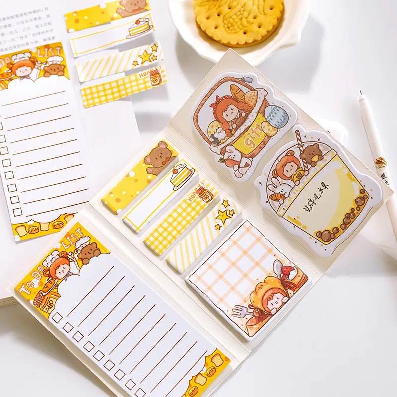 Cute Cartoon Memo Pad Sticky Notes Kawaii Stationery Material Paper To Do List for DIY Diary Journaling Notebook Decorations
Cute Cartoon Memo Pad Sticky Notes Kawaii Stationery Material Paper To Do List for DIY Diary Journaling Notebook Decorations