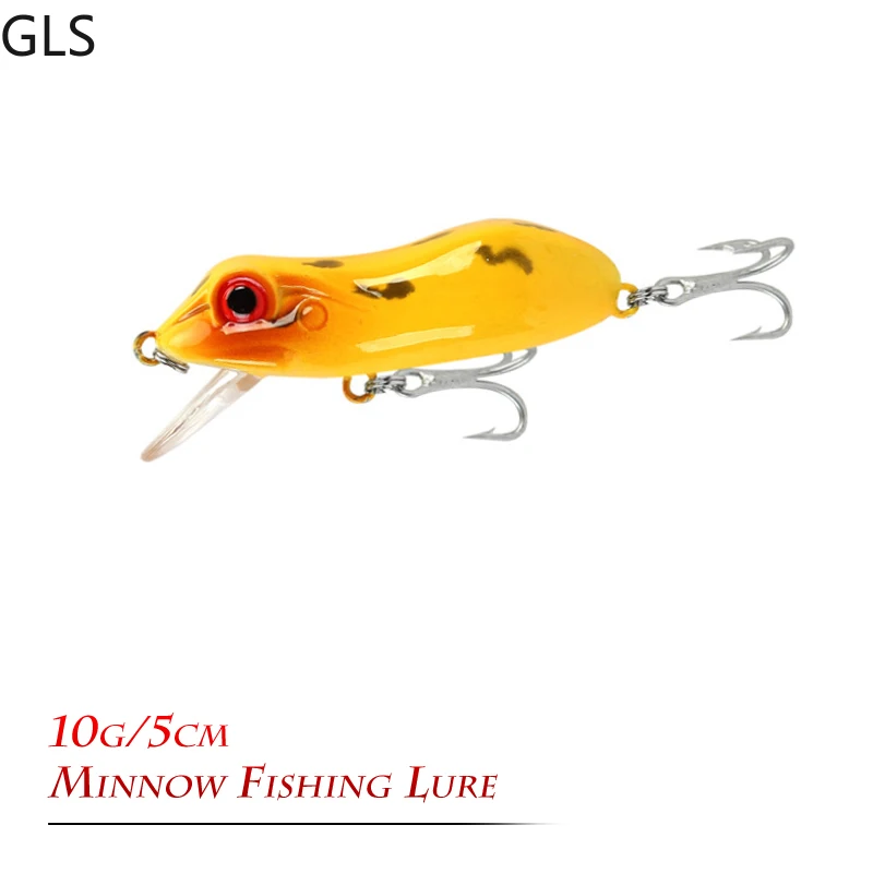 GLS New Frog ABS Plastic High Quality Fishing Lure 7 Colors Simulation Freshwater Perch Minnow Hard Bait Fishing Accessories
GLS New Frog ABS Plastic High Quality Fishing Lure 7 Colors Simulation Freshwater Perch Minnow Hard Bait Fishing Accessories