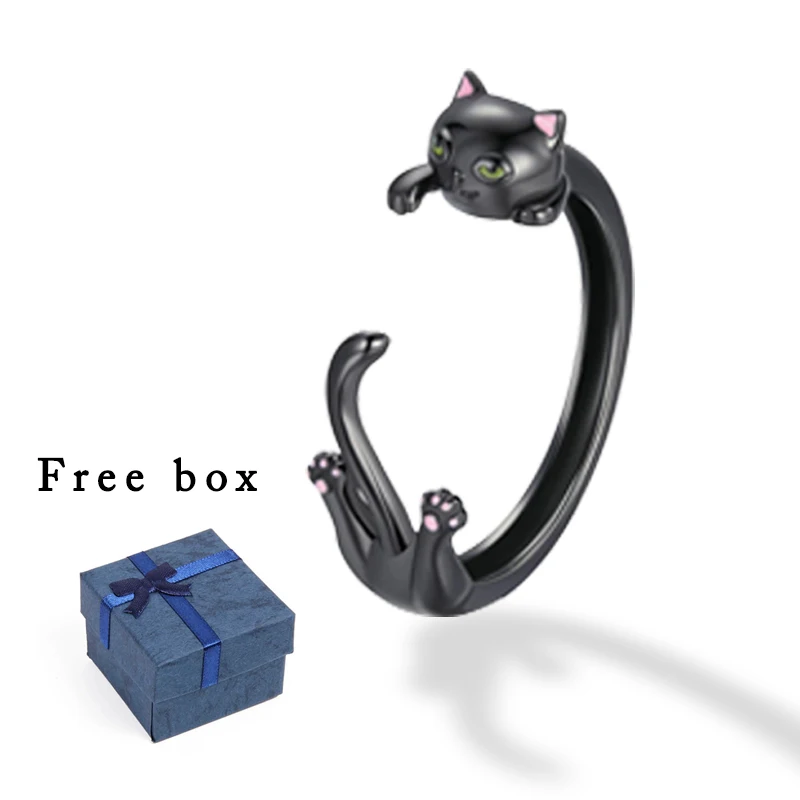 Disiniya925 Sterling Silver Creative Dark Black Cat Silver Ring for Women Girls Gift Adjustable Ring Jewelry Anillo BSR217
Disiniya925 Sterling Silver Creative Dark Black Cat Silver Ring for Women Girls Gift Adjustable Ring Jewelry Anillo BSR217