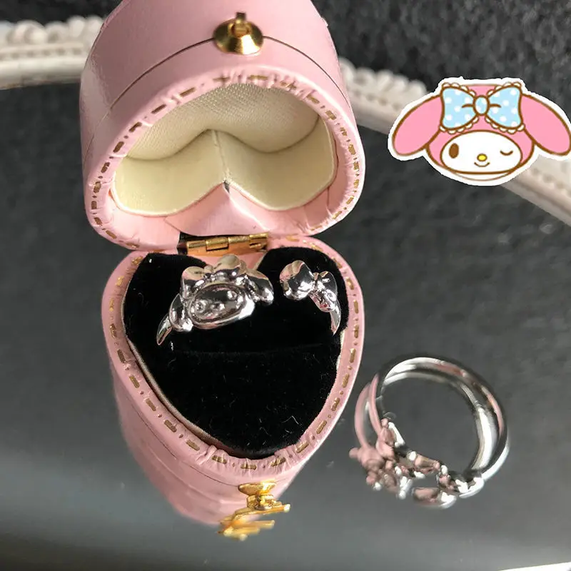 New Fashion Jewelry Sanrio My Melody Kuromi Ring Round Opening Women Finger Ring for Girl Lady Party Wedding Gifts
New Fashion Jewelry Sanrio My Melody Kuromi Ring Round Opening Women Finger Ring for Girl Lady Party Wedding Gifts