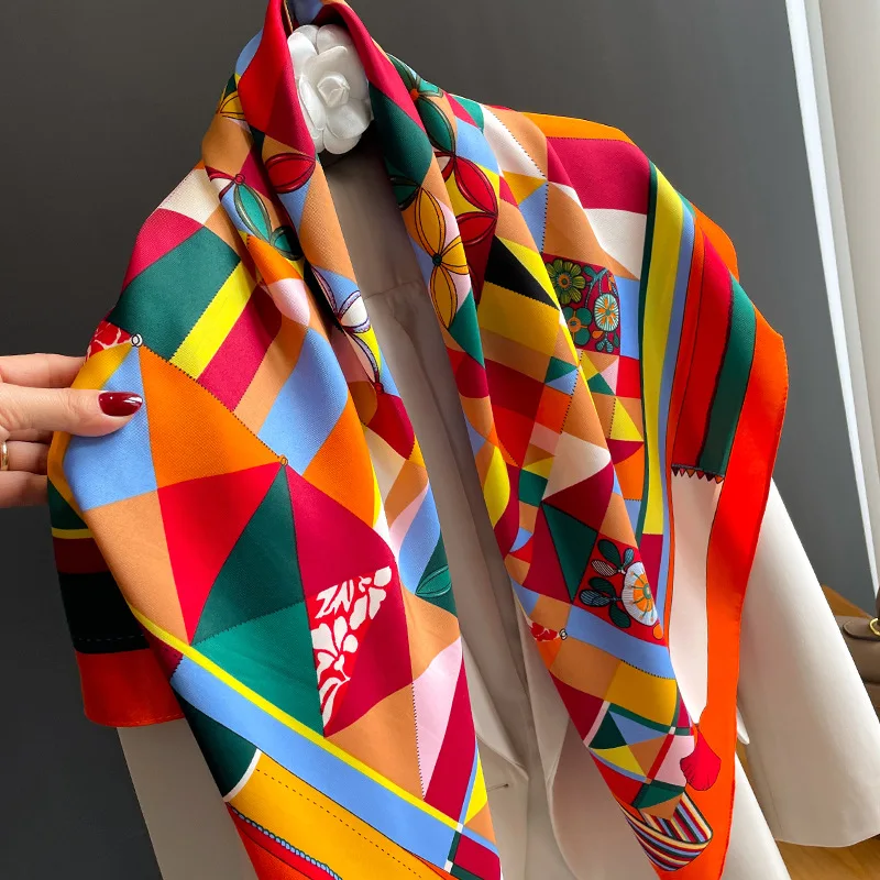 2022 Floral Print Satin Scarf Women Muslim Hijab Elegant Silk Neckerchief Shawl Wraps Headband Handle Hair Accessories Bandana 
2022 Floral Print Satin Scarf Women Muslim Hijab Elegant Silk Neckerchief Shawl Wraps Headband Handle Hair Accessories Bandana