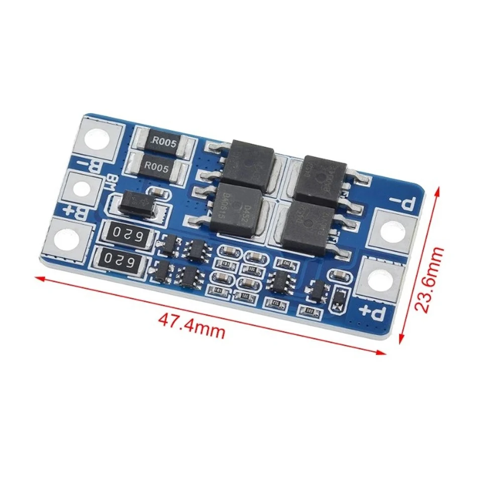 BMS 2S 7.4V 8.4V 10A 18650 Lithium Battery Charge Protection Board Battery Balancer Equalizer Overcharged Protection HX-2S-JH20
BMS 2S 7.4V 8.4V 10A 18650 Lithium Battery Charge Protection Board Battery Balancer Equalizer Overcharged Protection HX-2S-JH20