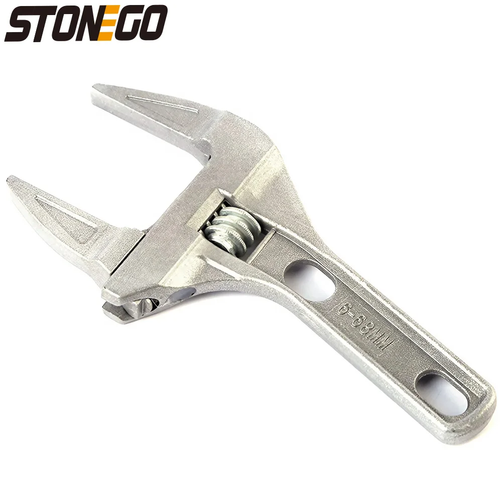 STONEGO Adjustable Aluminum Alloy Wrench - Strong Clamping, Large Open End, Multifunctional Spanner for Home Repair
STONEGO Adjustable Aluminum Alloy Wrench - Strong Clamping, Large Open End, Multifunctional Spanner for Home Repair