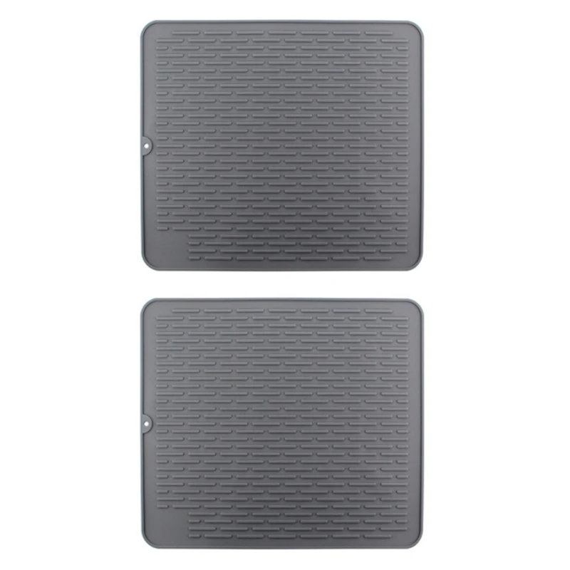 2X Large Silicone Placemat Dish Drying Kitchen Table Drain Mat Sink Non-Slip Pad Durable Pot Holder Cup Coaster Gray
2X Large Silicone Placemat Dish Drying Kitchen Table Drain Mat Sink Non-Slip Pad Durable Pot Holder Cup Coaster Gray