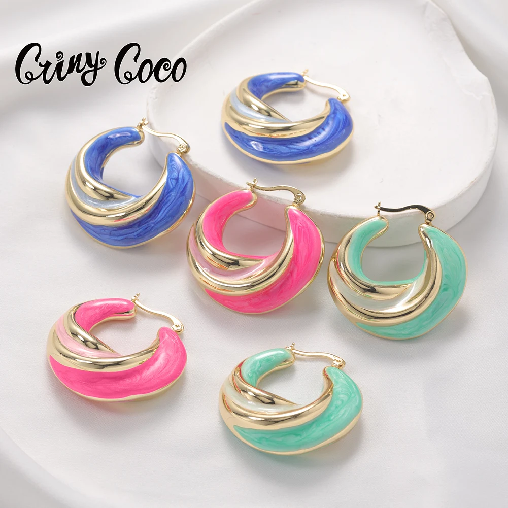 Cring CoCo Gold Color Earrings y2k Earrings Street Snap Dripping Oil Jewelry Women's Fashion Royal Blue Hoop Earring for Women
Cring CoCo Gold Color Earrings y2k Earrings Street Snap Dripping Oil Jewelry Women's Fashion Royal Blue Hoop Earring for Women