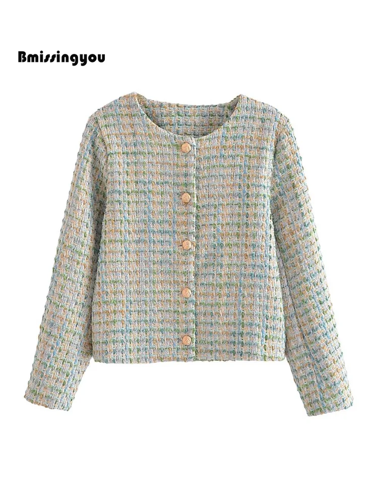 Bmissingyou Braided Short Women Jacket Round Neck Button Long Sleeve Elegant Ladies Tops Slim Fits Fashion Outwear
Bmissingyou Braided Short Women Jacket Round Neck Button Long Sleeve Elegant Ladies Tops Slim Fits Fashion Outwear