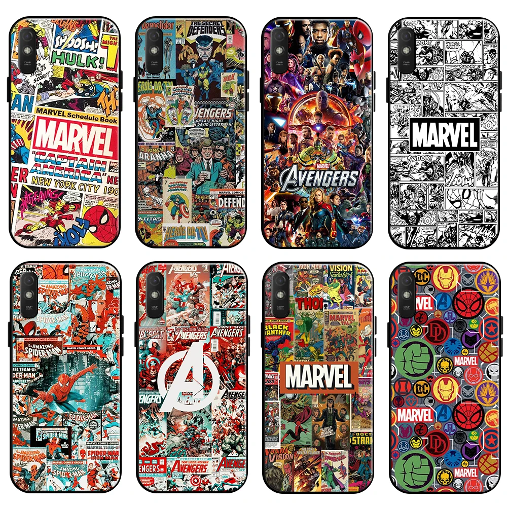Marvel Comics Logo Phone Case For Xiaomi Redmi 9A For Redmi 9AT Case Carcasa TPU Silicone Cover Coque Black Back Liquid Silicon
Marvel Comics Logo Phone Case For Xiaomi Redmi 9A For Redmi 9AT Case Carcasa TPU Silicone Cover Coque Black Back Liquid Silicon