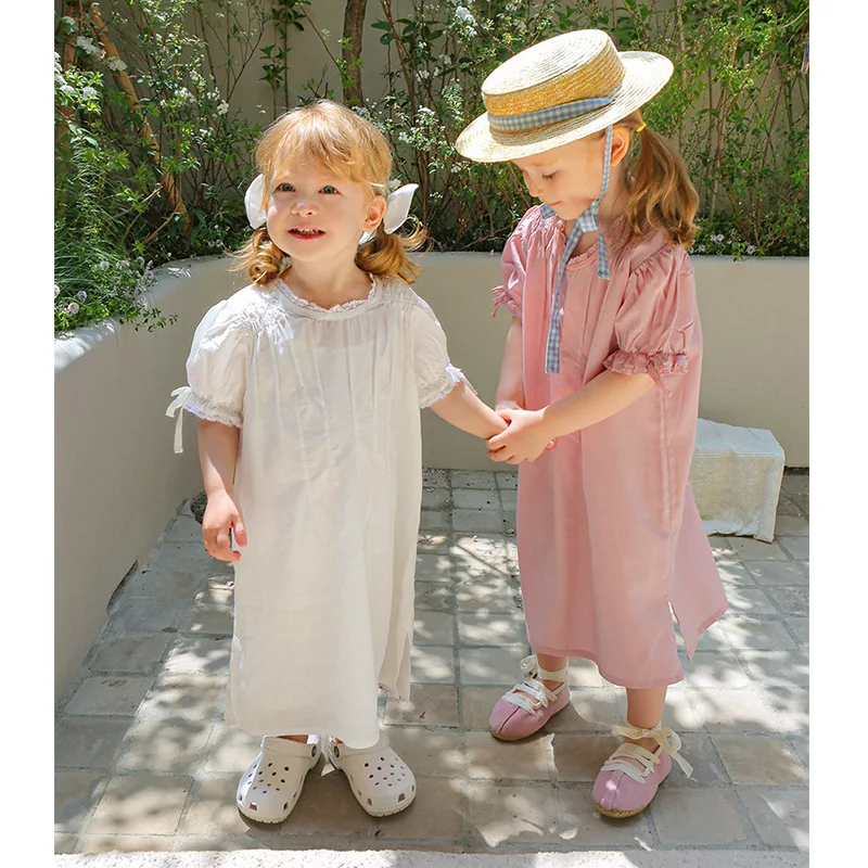 Baby Girls Princess Dress Solid Lace Puff Sleeve Kids Clothes Elegant Girls Cotton Long Dresses Pink 2 3 8 Years Children Dress
Baby Girls Princess Dress Solid Lace Puff Sleeve Kids Clothes Elegant Girls Cotton Long Dresses Pink 2 3 8 Years Children Dress
