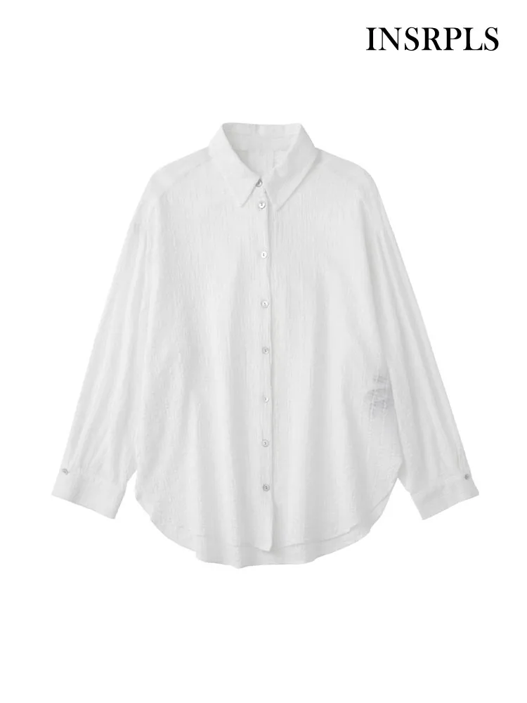 INSRPLS Women Fashion With Side Vents Loose Asymmetric Shirts Vintage Long Sleeve Button-up Female Blouses Blusas Chic Tops
INSRPLS Women Fashion With Side Vents Loose Asymmetric Shirts Vintage Long Sleeve Button-up Female Blouses Blusas Chic Tops