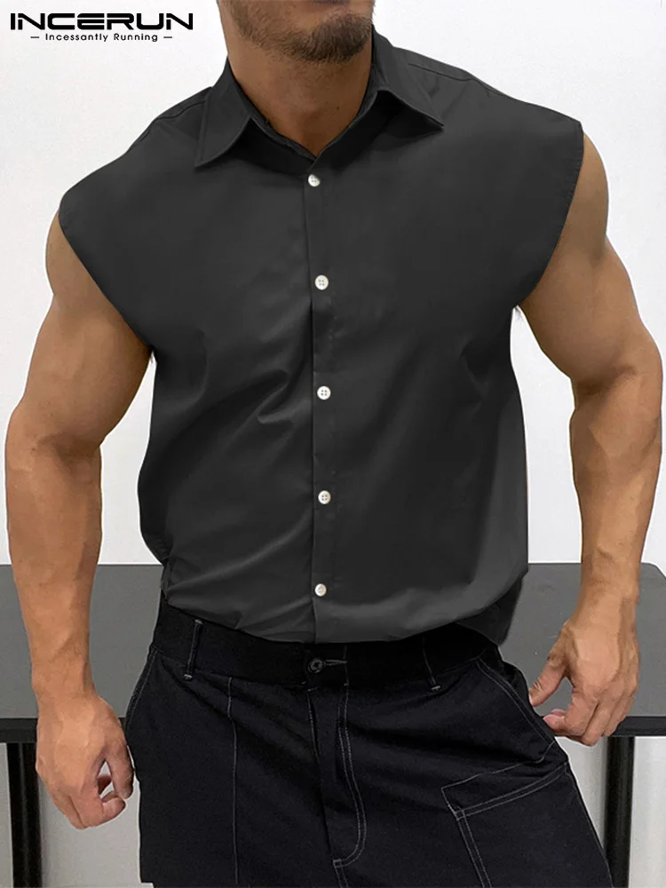 INCERUN Men Casual Shirt Lapel Sleeveless Solid Color Streetwear Button Fashion Leisure Camisa Masculina 2022 Summer Tops S-3XL
INCERUN Men Casual Shirt Lapel Sleeveless Solid Color Streetwear Button Fashion Leisure Camisa Masculina 2022 Summer Tops S-3XL