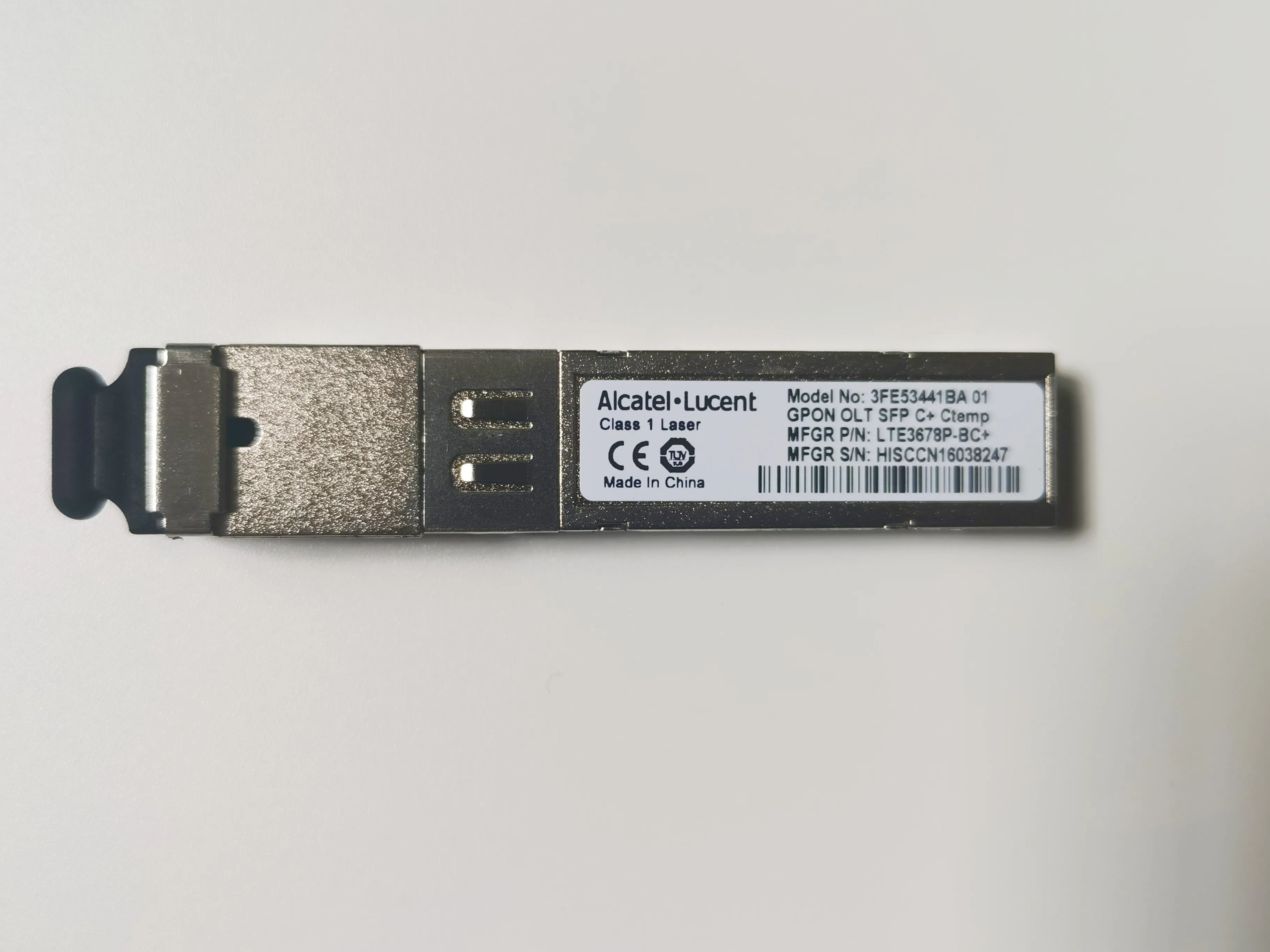 Новинка, оригинальные модули Nokia Alcatel Lucent GPON OLT SFP C + Ctemp SFP для стандартной цветовой гаммы
Новинка, оригинальные модули Nokia Alcatel Lucent GPON OLT SFP C + Ctemp SFP для стандартной цветовой гаммы