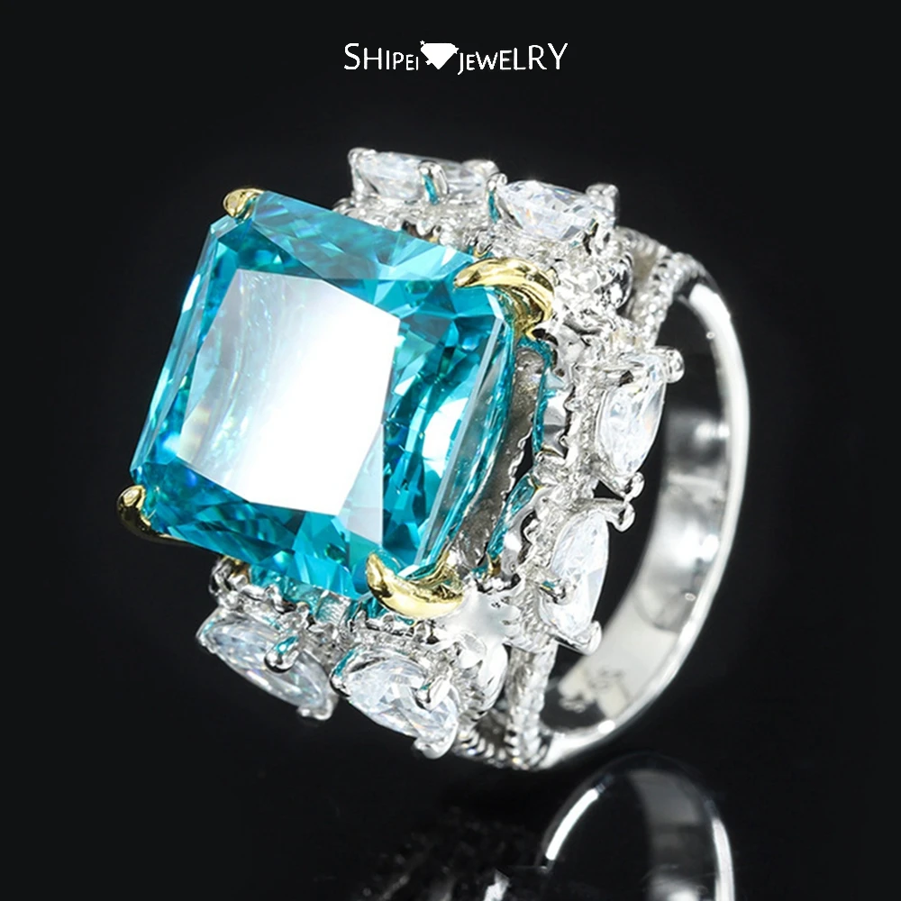 Shipei Hyperbole Radiant Cut 13*13MM Created Moissanite Gemstone 925 Sterling Silver Engagement Fine Jewelry Ring for Women Gift
Shipei Hyperbole Radiant Cut 13*13MM Created Moissanite Gemstone 925 Sterling Silver Engagement Fine Jewelry Ring for Women Gift