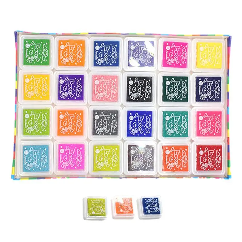 Fingerprint Ink Pad 24 Colors Safe Craft Finger Gradient Ink Pads DIY Stamp Pad For Rubber Stamps Paper Scrapbooking
Fingerprint Ink Pad 24 Colors Safe Craft Finger Gradient Ink Pads DIY Stamp Pad For Rubber Stamps Paper Scrapbooking
