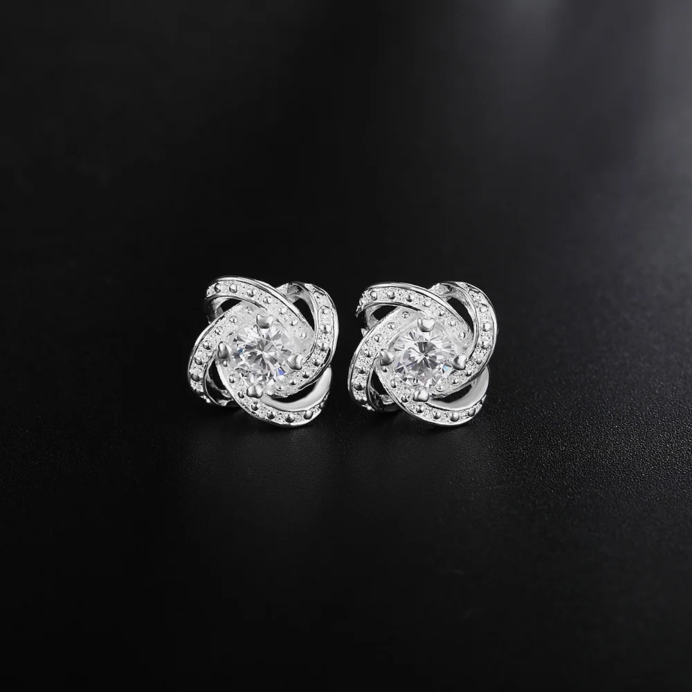Special offer 925 Stamp Silver color Shiny crystal Earrings studs for Women fashion Jewelry Christmas Gifts party wedding
Special offer 925 Stamp Silver color Shiny crystal Earrings studs for Women fashion Jewelry Christmas Gifts party wedding