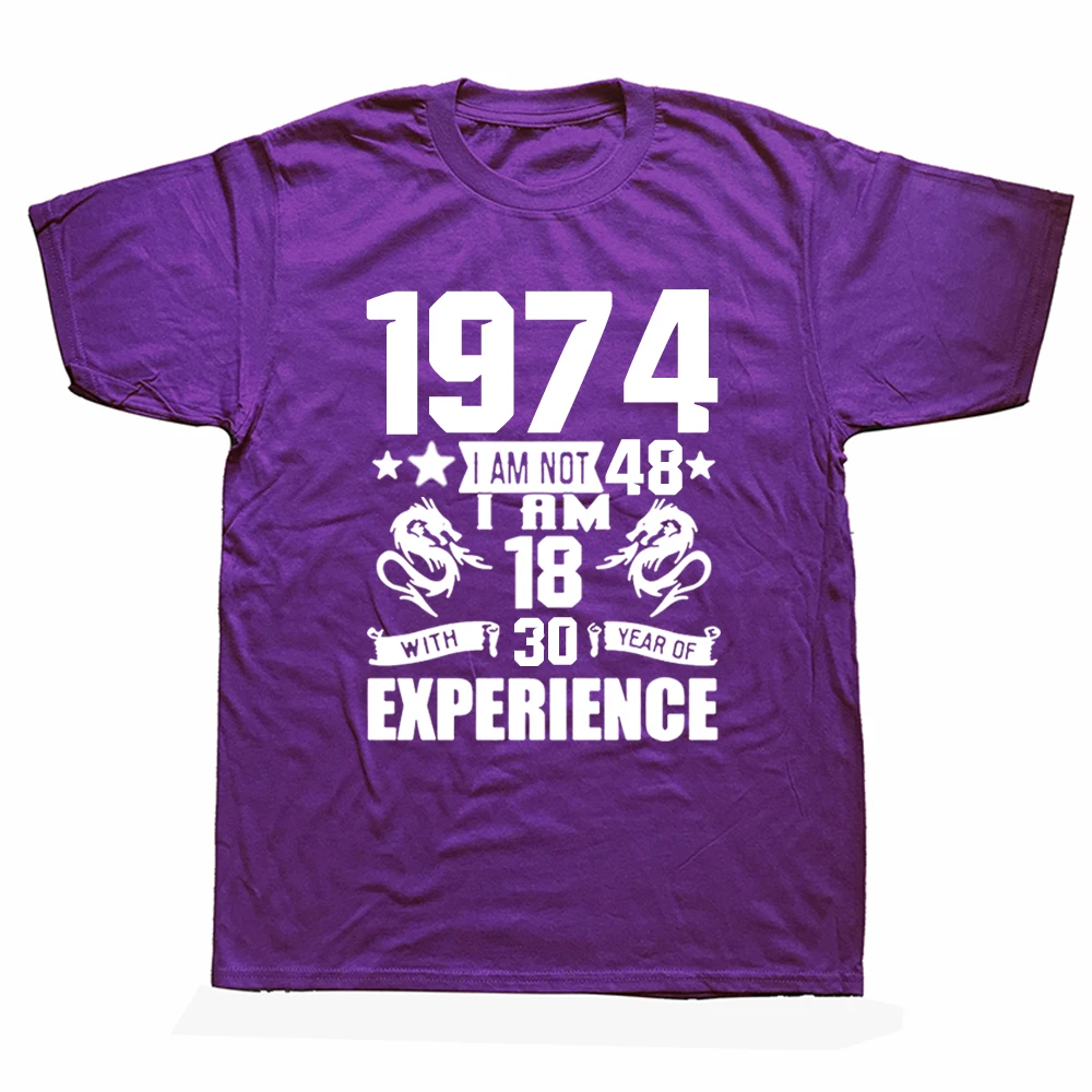 Funny Made In 1974 Birthday Gift Print Joke T-shirt 48 Years Awesome Husband Casual Short Sleeve Cotton T Shirts Men 2022
Funny Made In 1974 Birthday Gift Print Joke T-shirt 48 Years Awesome Husband Casual Short Sleeve Cotton T Shirts Men 2022