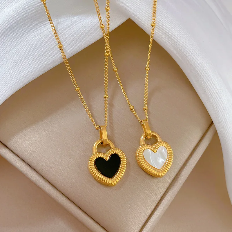Unique Shell Double Heart Choker Necklace for Women Female Bridal Stainless Steel Pendant Korean Clavicle Chain Jewelry Y2K Gift
Unique Shell Double Heart Choker Necklace for Women Female Bridal Stainless Steel Pendant Korean Clavicle Chain Jewelry Y2K Gift