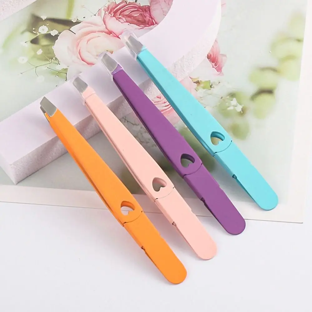 

Eyebrow Tweezers Stainless Steel Slanted Eye Brow Clips Hair Removal Makeup Tools Eyelashes Extension Double Eyelid Application