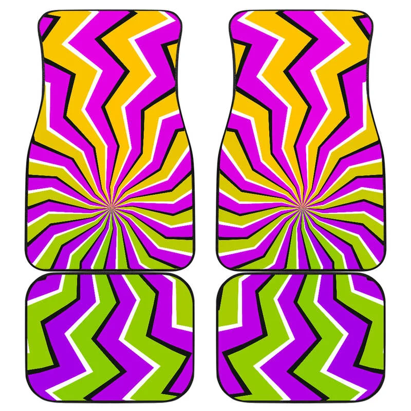 Colorful Dizzy Moving Optical Illusion Front and Back Car Floor Mats Heavy Carpet Front and Rear Full Set 4PCs Pack
Colorful Dizzy Moving Optical Illusion Front and Back Car Floor Mats Heavy Carpet Front and Rear Full Set 4PCs Pack
